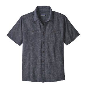 PATAGONIA Hemp & Organic Cotton Back Step Button Down Short Sleeve Shirt